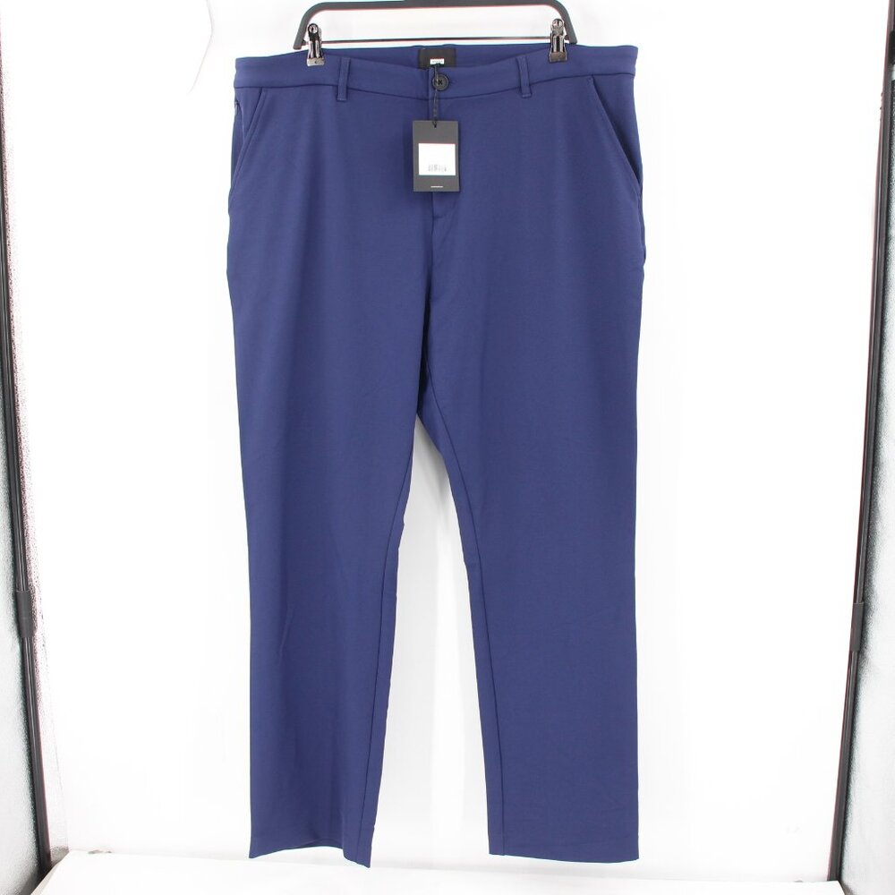 NWT Away Travel Streamline pants mens 44 L31 blue Nylon tech stretch chino  golf